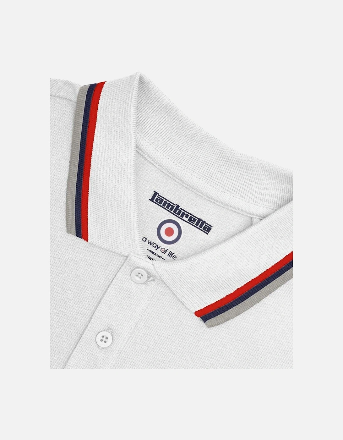 Lambretta Mens Triple Tipped Polo Shirt