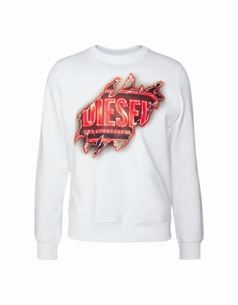 Peel Effect Logo White Sweatshirt