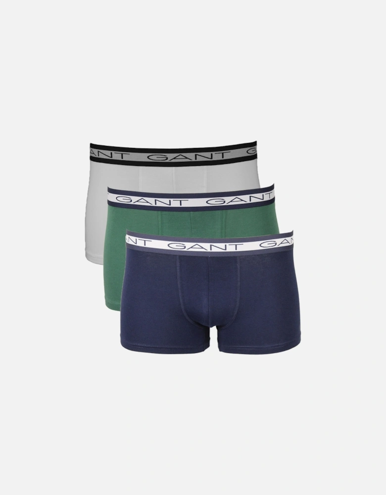 3-Pack Core Boxer Trunks, Woody Green
