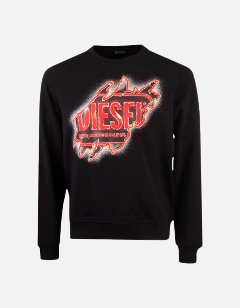 Peel Effect Logo Black Sweatshirt