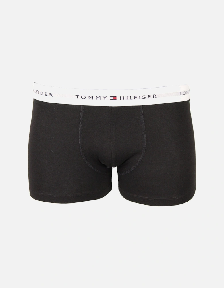 3-Pack Signature Cotton Boxer Trunks, Blue/Grape/Black
