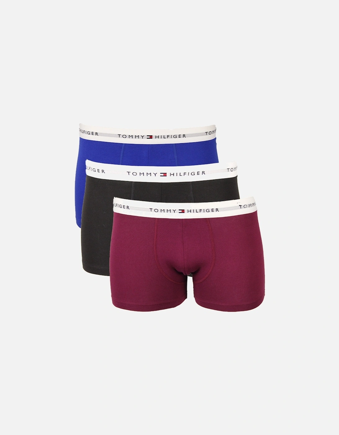 3-Pack Signature Cotton Boxer Trunks, Blue/Grape/Black, 5 of 4