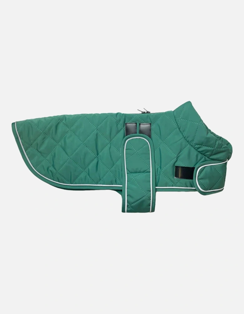 Quilted Waterproof Dog Coat Teal