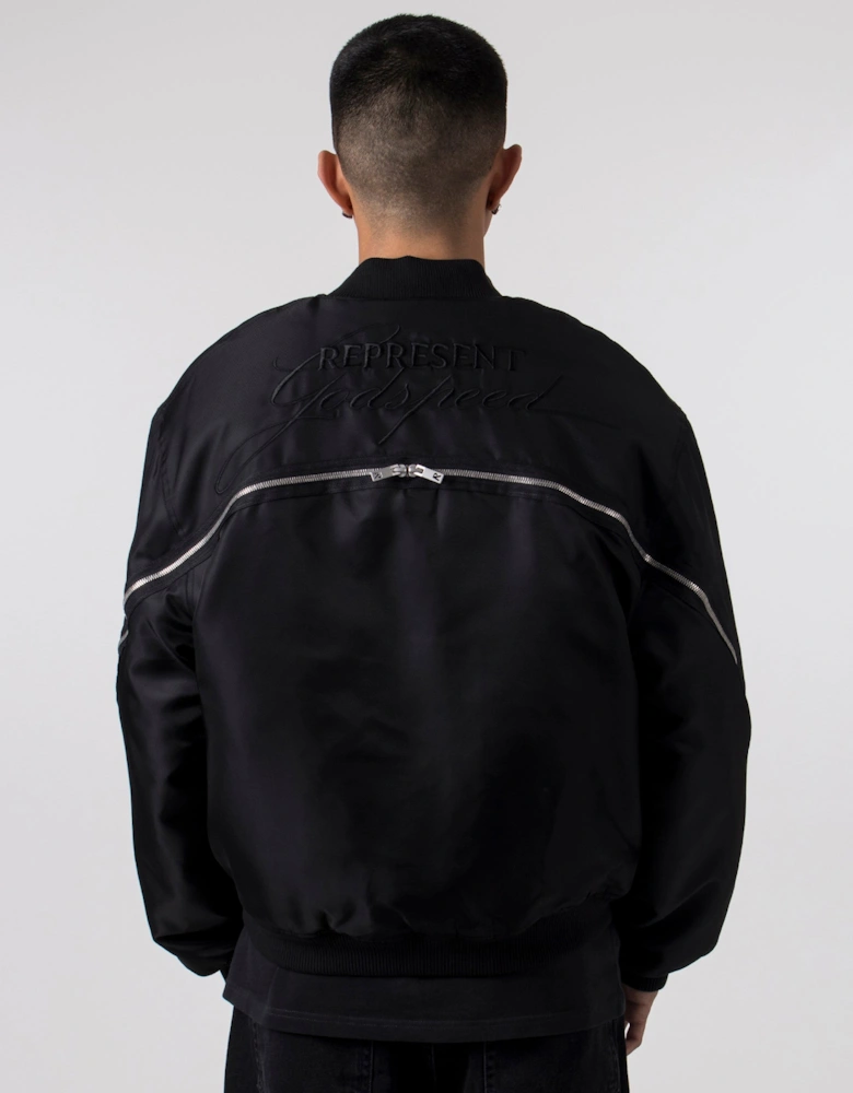 Zip Back Bomber Jacket