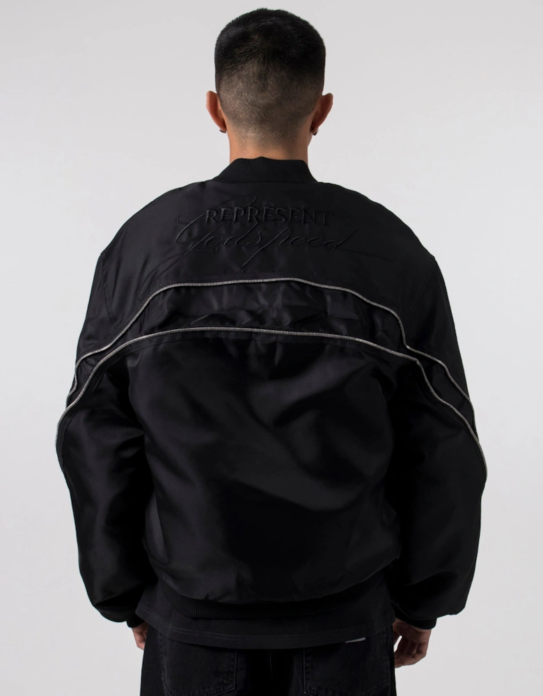 Zip Back Bomber Jacket