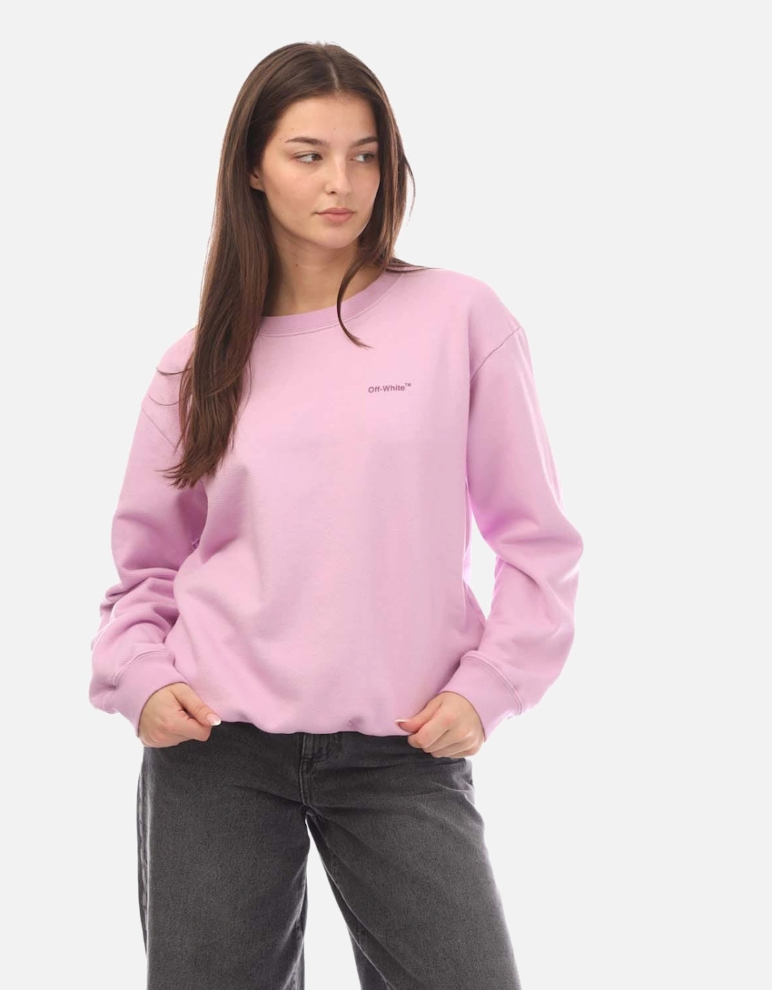 Diagonal Regular Crewneck Sweatshirt