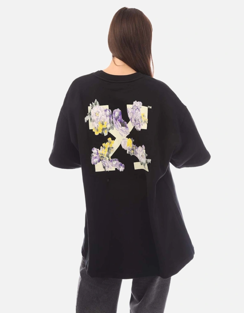 Flower Arrow Snap T-Shirt Dress