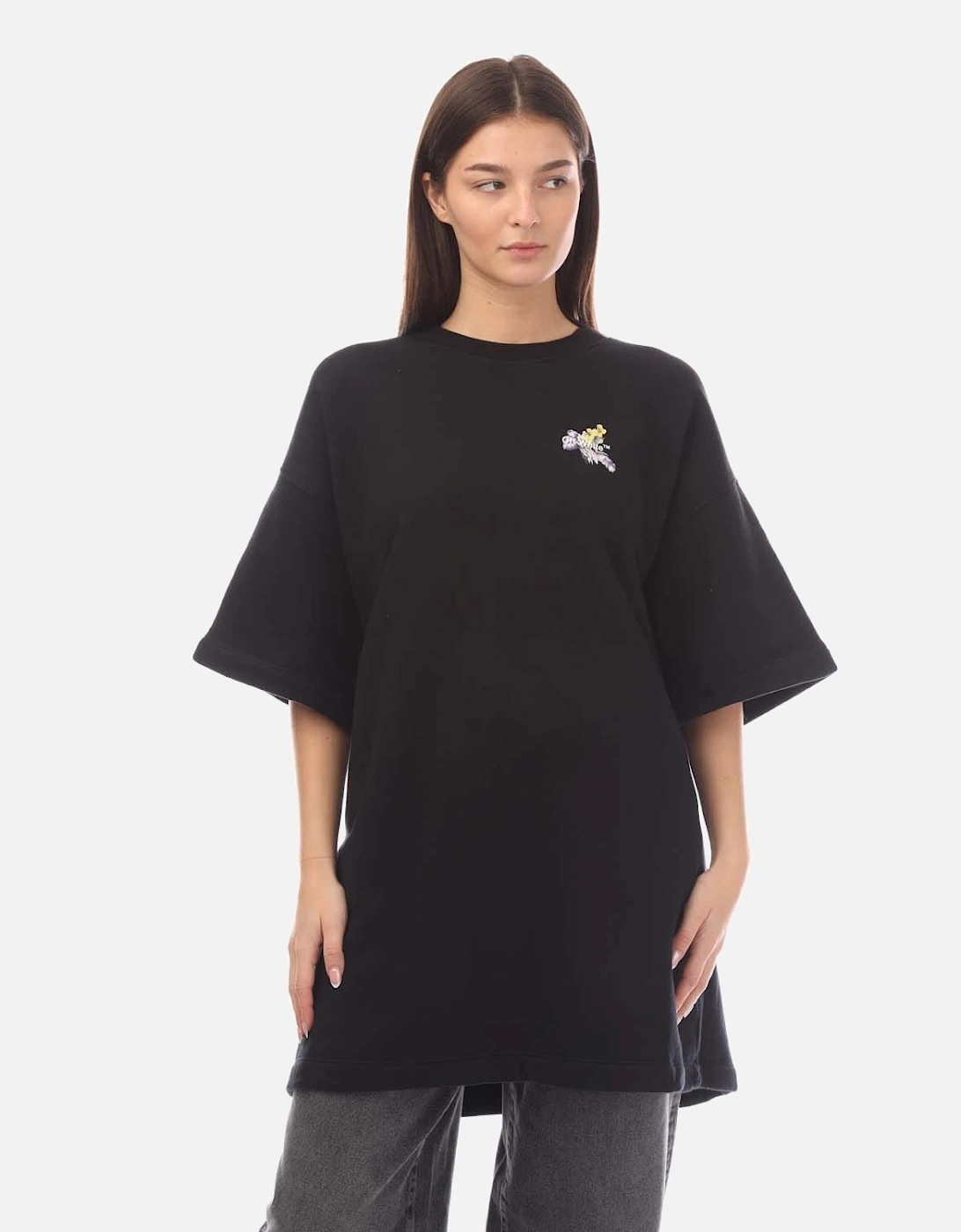 Flower Arrow Snap T-Shirt Dress, 7 of 6