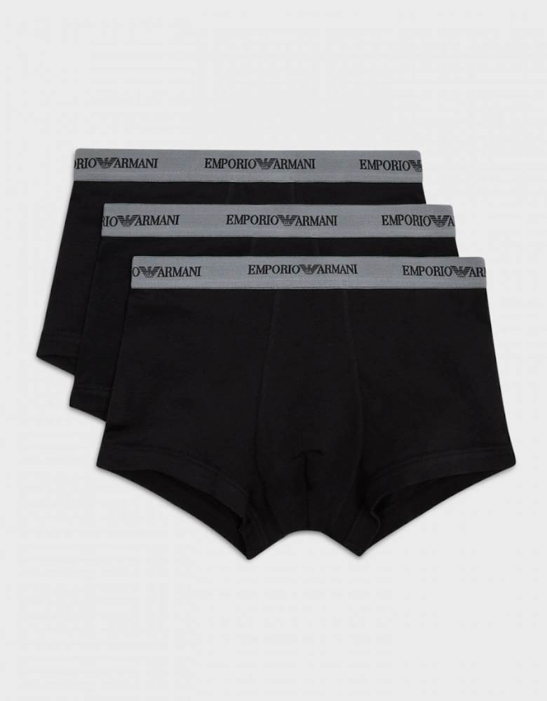 3-Pack Mens Contrast Waistband Stretch Boxer Briefs