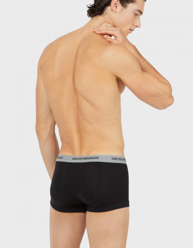 3-Pack Mens Contrast Waistband Stretch Boxer Briefs