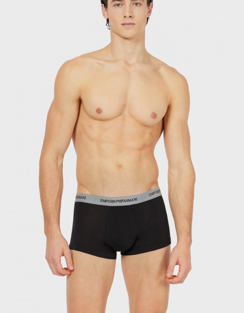 3-Pack Mens Contrast Waistband Stretch Boxer Briefs