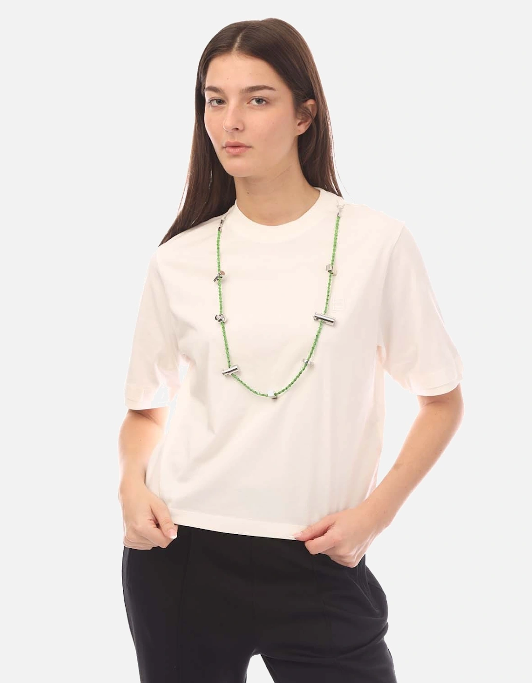 AMBUSH Women's Stoppers T-Shirt - White - Size: 14
