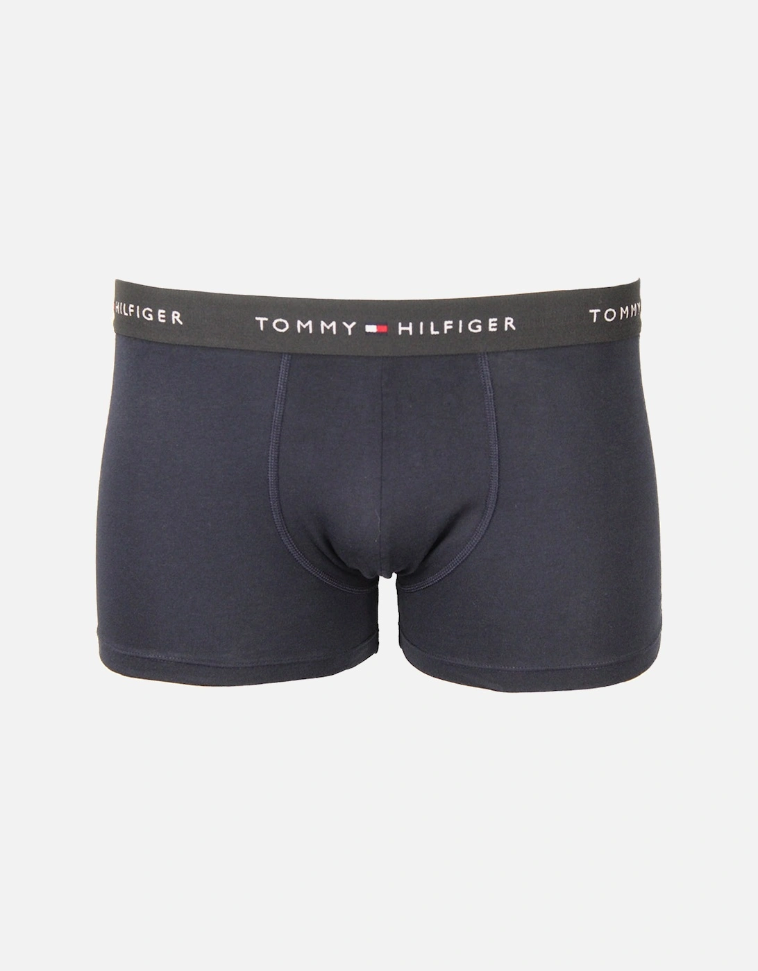 5-Pack Signature Cotton Boxer Trunks, Blue/Grape/Black