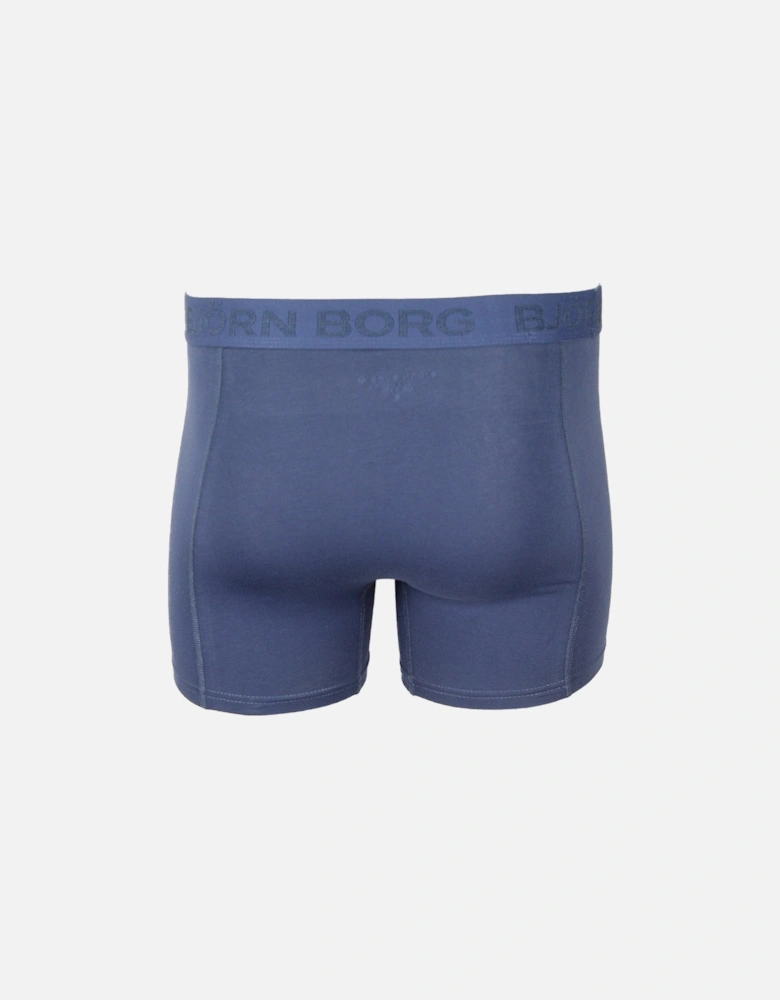 3-Pack Solid Boxer Trunks, Navy/Khaki/Green