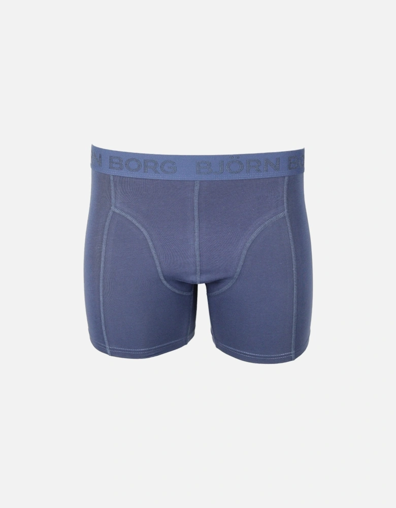 3-Pack Solid Boxer Trunks, Navy/Khaki/Green