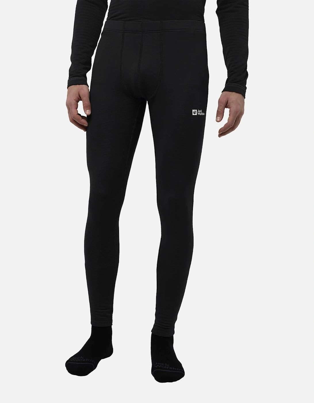 Men's Jack Wolfskin Mens Infinite Baselayer Bottoms - Black - Size: M