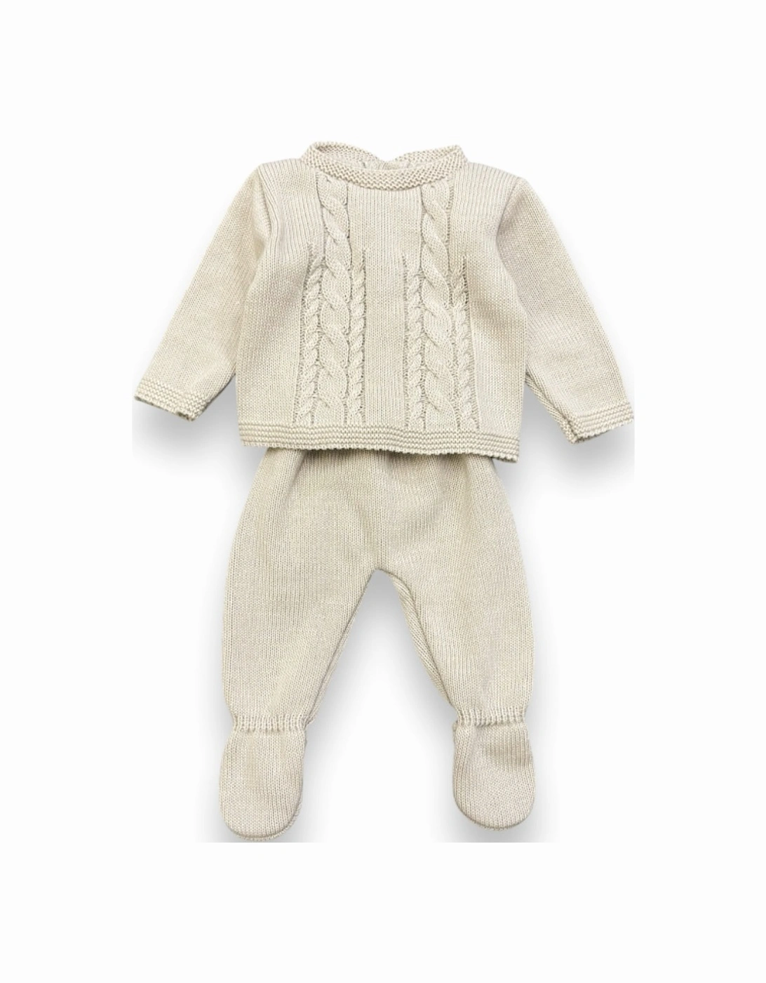 Beige Knit Pant Set, 3 of 2