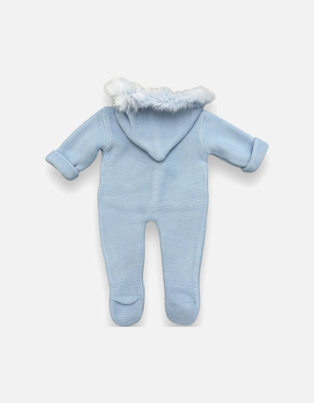 Azul Blue Fur Knit Pramsuit