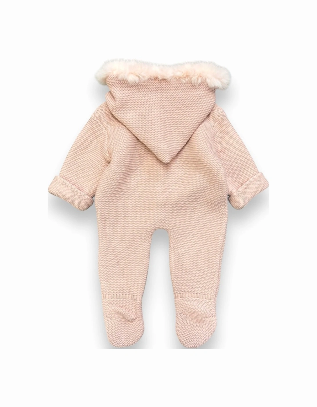 Dusty Pink Fur Knit Pramsuit