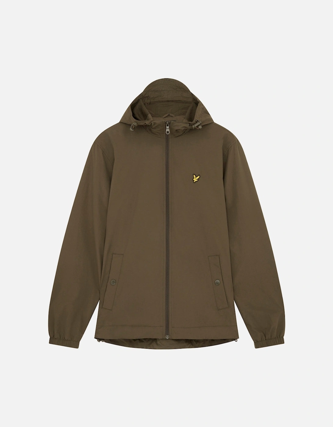 Lyle & Scott Branded Olive Hooded Short Lightweight Jacket, 6 of 5