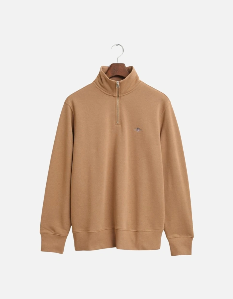 Reg Shield Half Zip Sweat - Warm Khaki