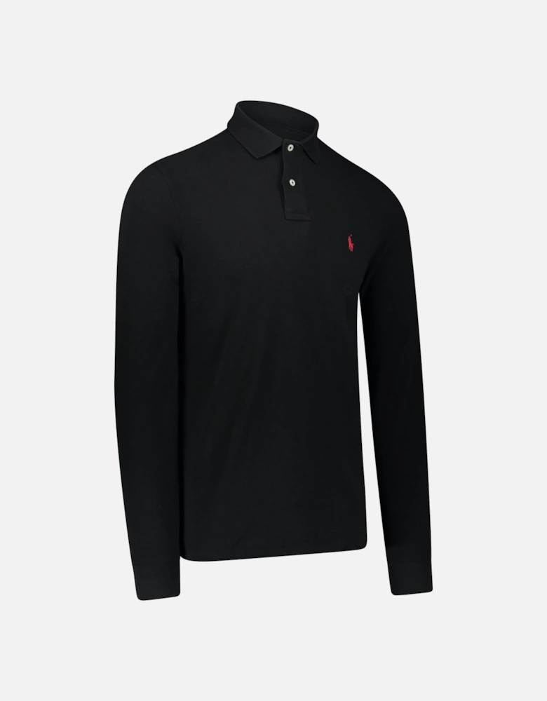 Ralph Lauren L/S Polo Knitwear Shirt - Black