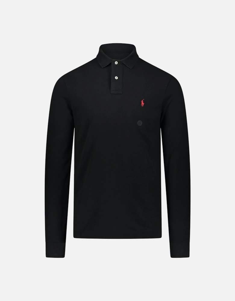 Ralph Lauren L/S Polo Knitwear Shirt - Black