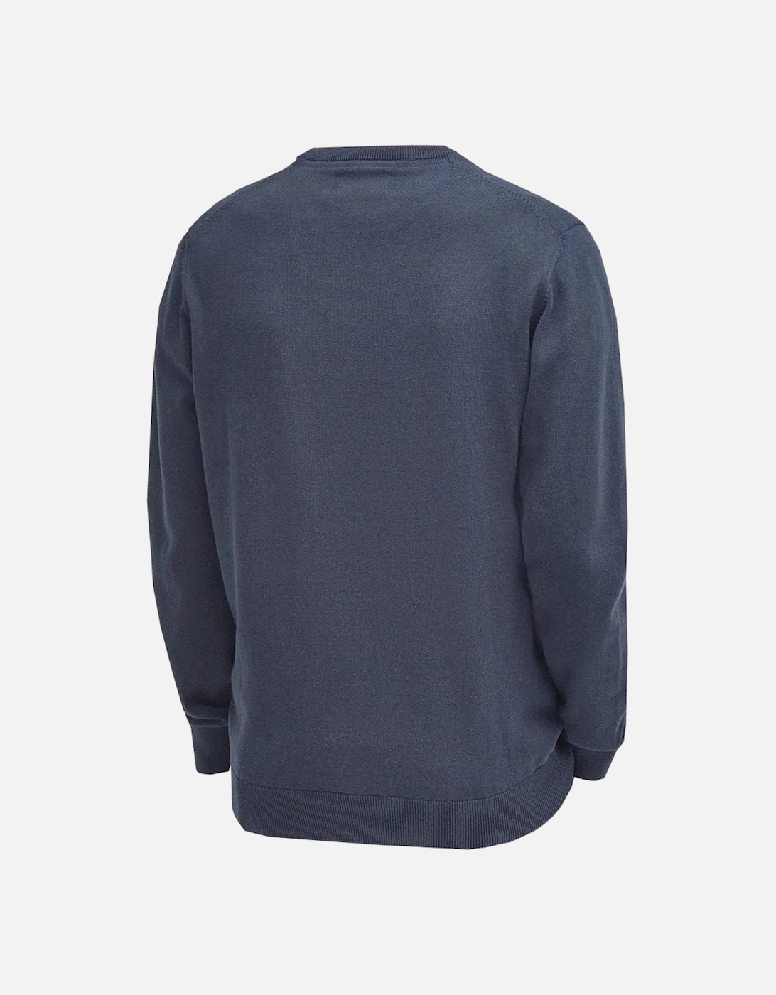 Heritage Pima Cotton Navy Crew Neck Jumper