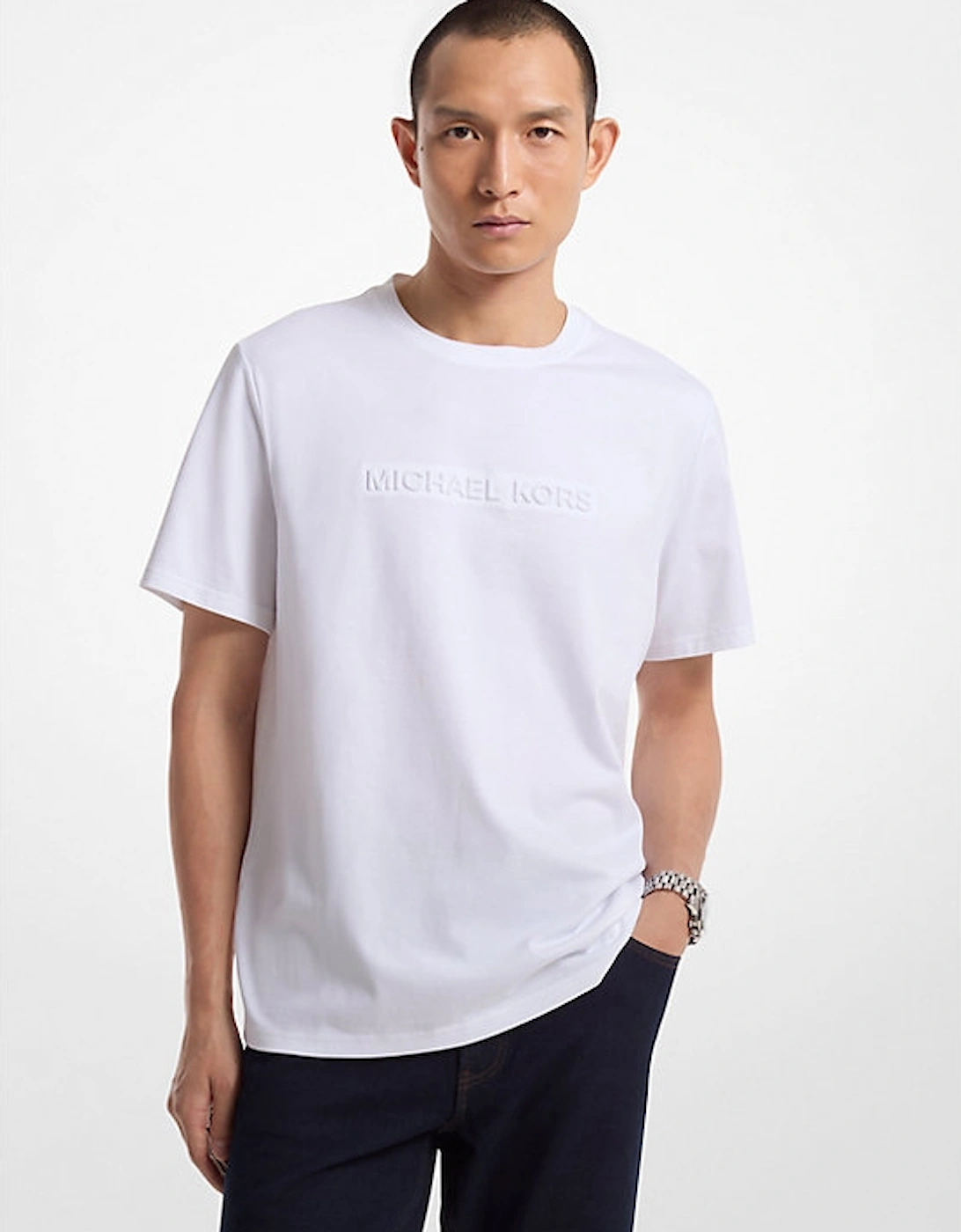 Logo Embossed Cotton T-Shirt, 2 of 1