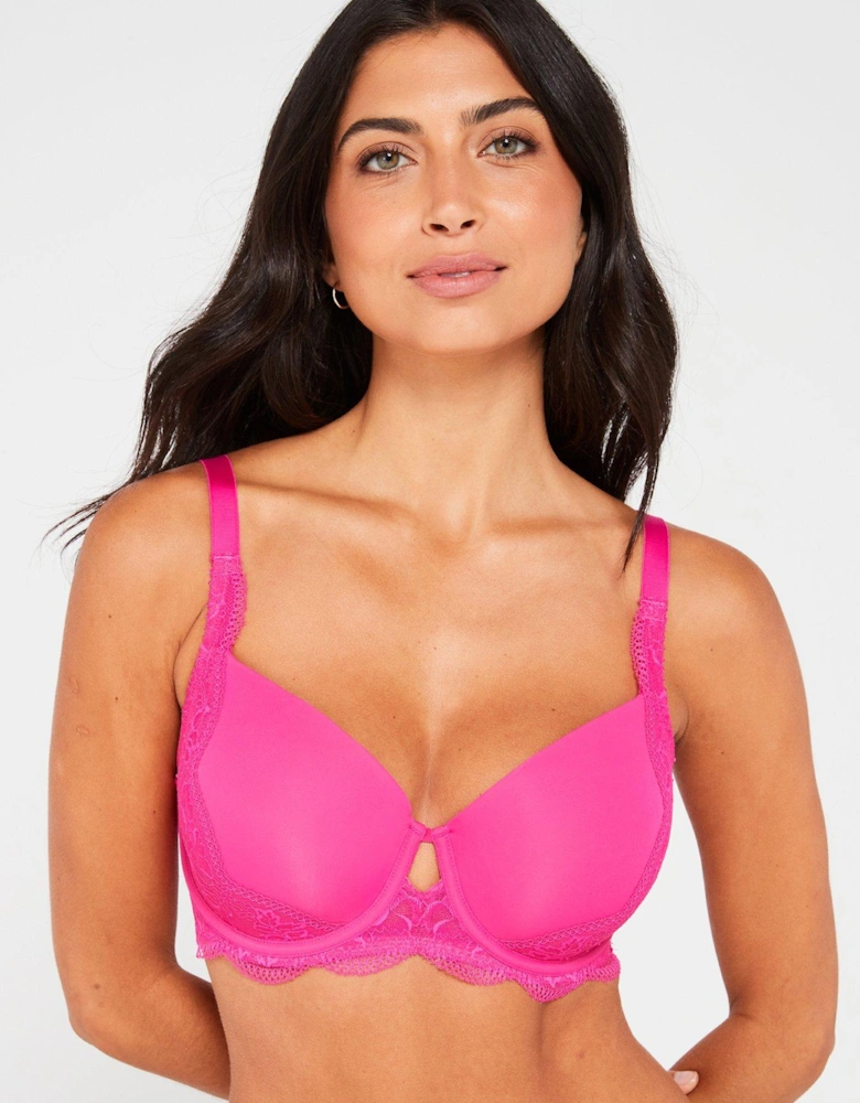 Zayna Light Padded Demi Bra - Pink