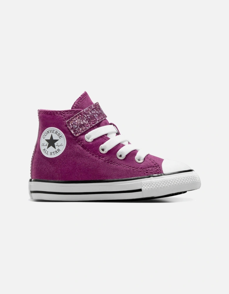 Kids Shinefetti Chuck Taylor All Star 1V Trainers - Purple