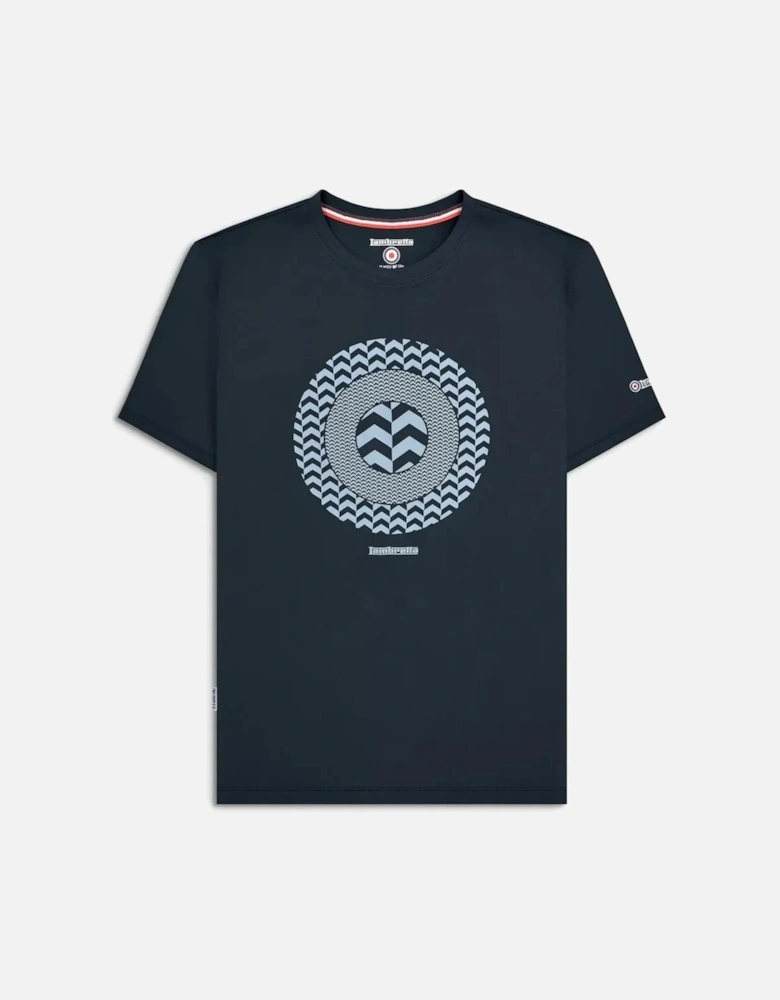 Mens Chevron Target Short Sleeve Cotton T-Shirt