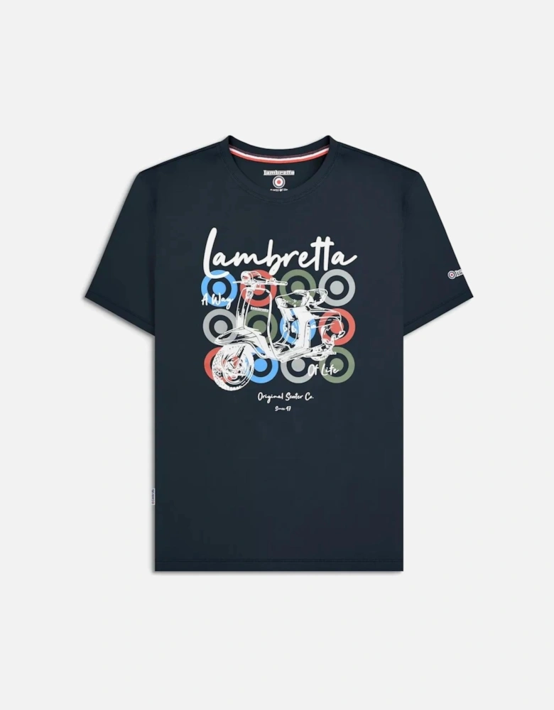 Mens Scooter Brand Short Sleeve Cotton T-Shirt