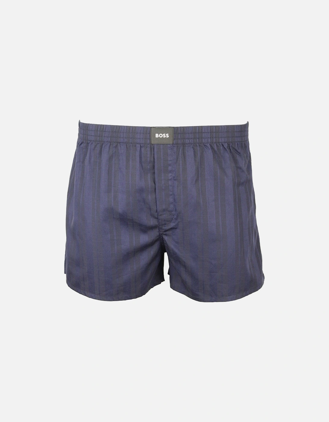 2-Pack Check & Solid Boxer Shorts, Blue/Navy