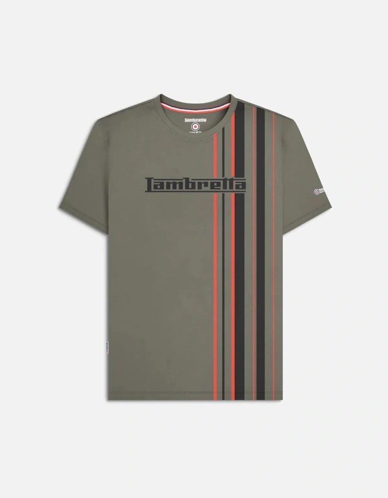 Mens Multi Stripe Short Sleeve T-Shirt