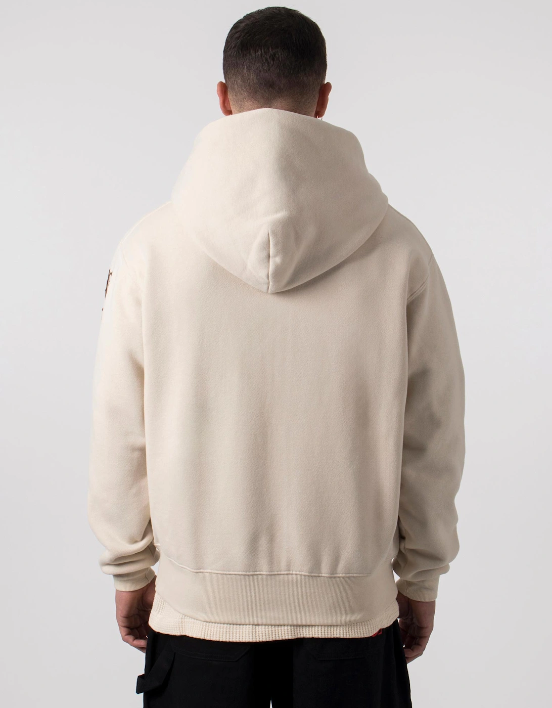 Relaxed Fit Old English Zip Up Hoodie