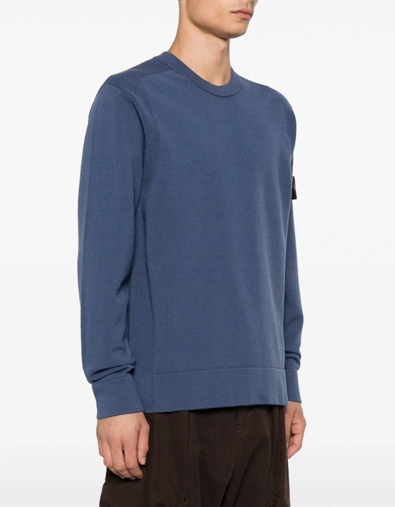 Compass Crewneck Sweater Blue