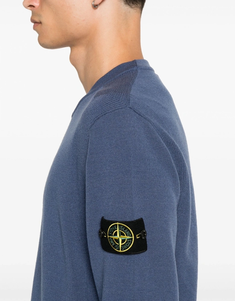 Compass Crewneck Sweater Blue