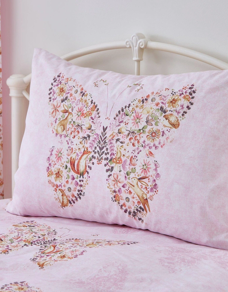 Enchanted Butterfly Duvet Cover Set - Pink