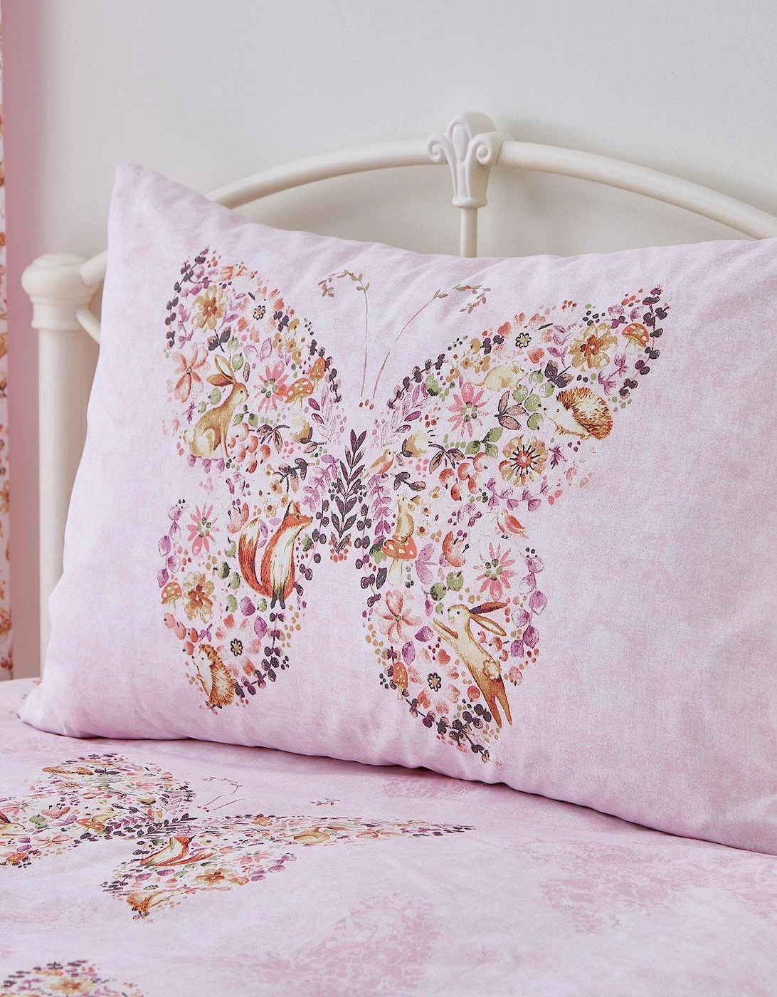 Enchanted Butterfly Duvet Cover Set - Pink