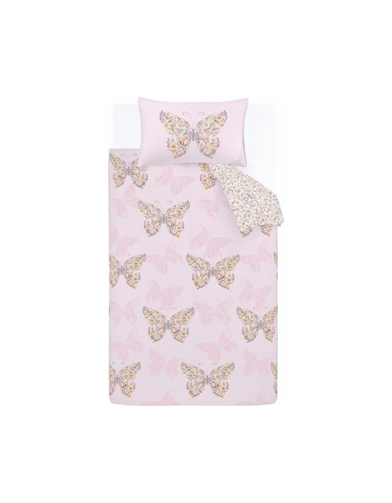 Enchanted Butterfly Duvet Cover Set - Pink