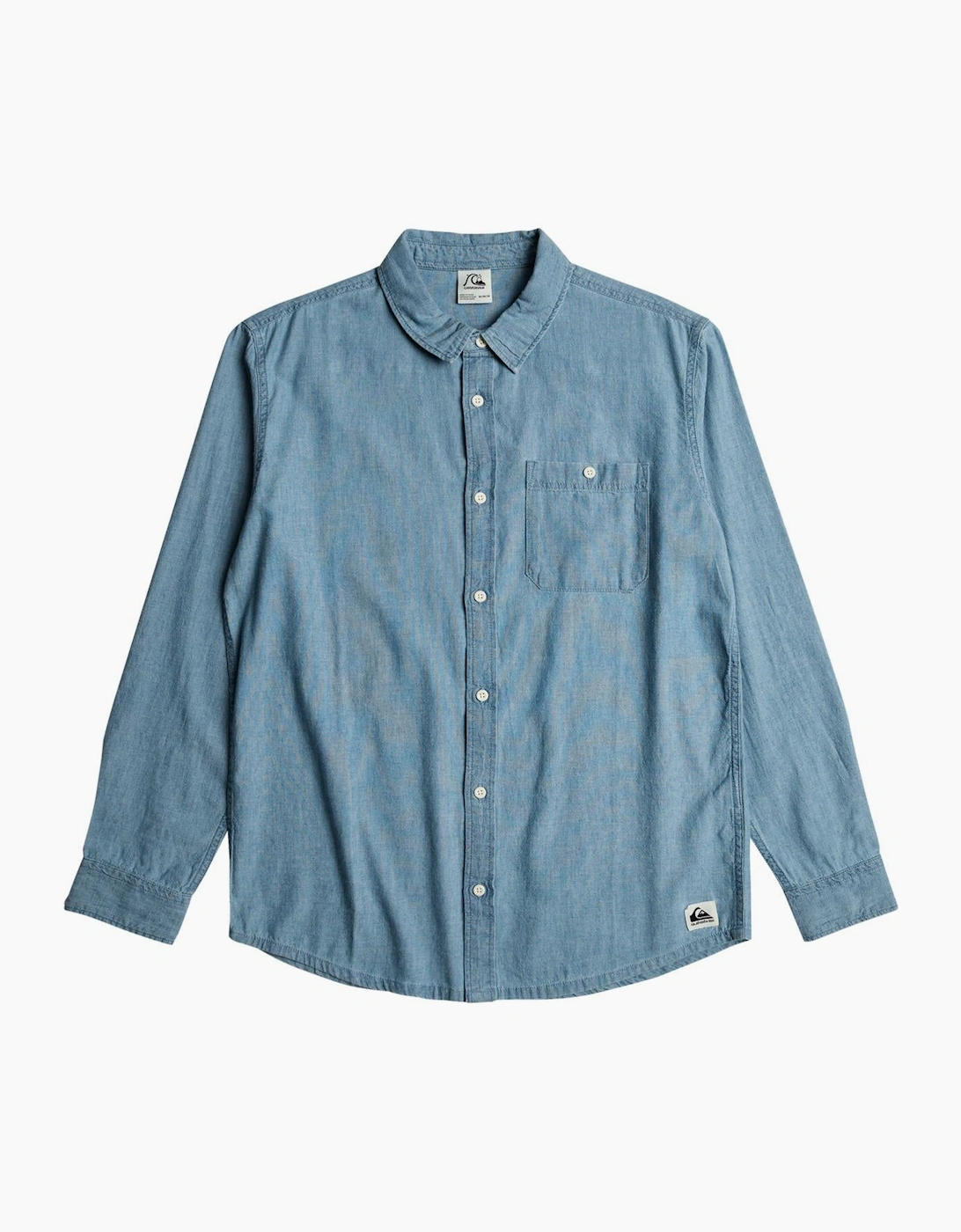 Men's Quiksilver Mens Teslin Cotton Shirt - Flint Stone - Size: L