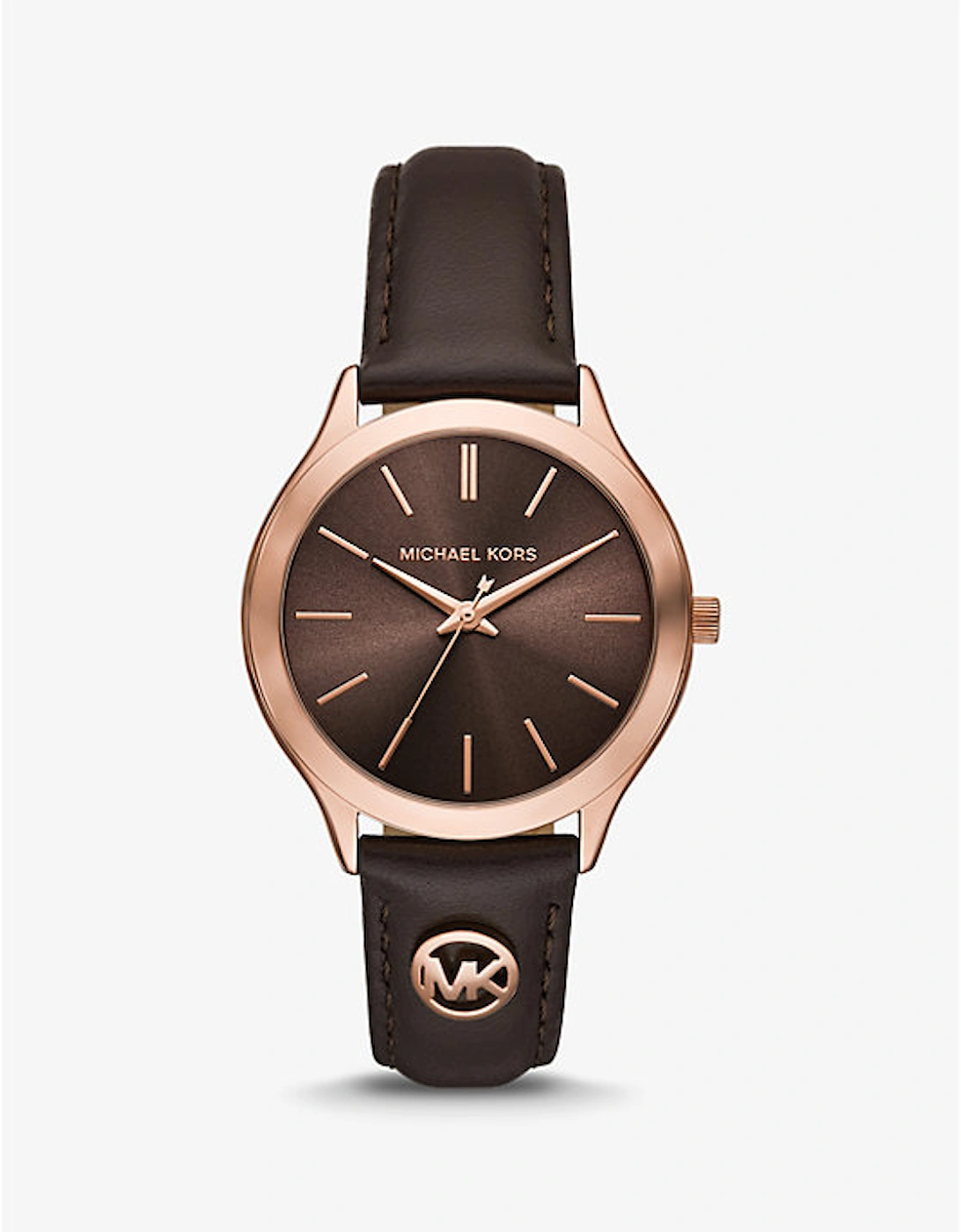 Slim Runway Rose Gold-Tone and Leather Watch, 2 of 1