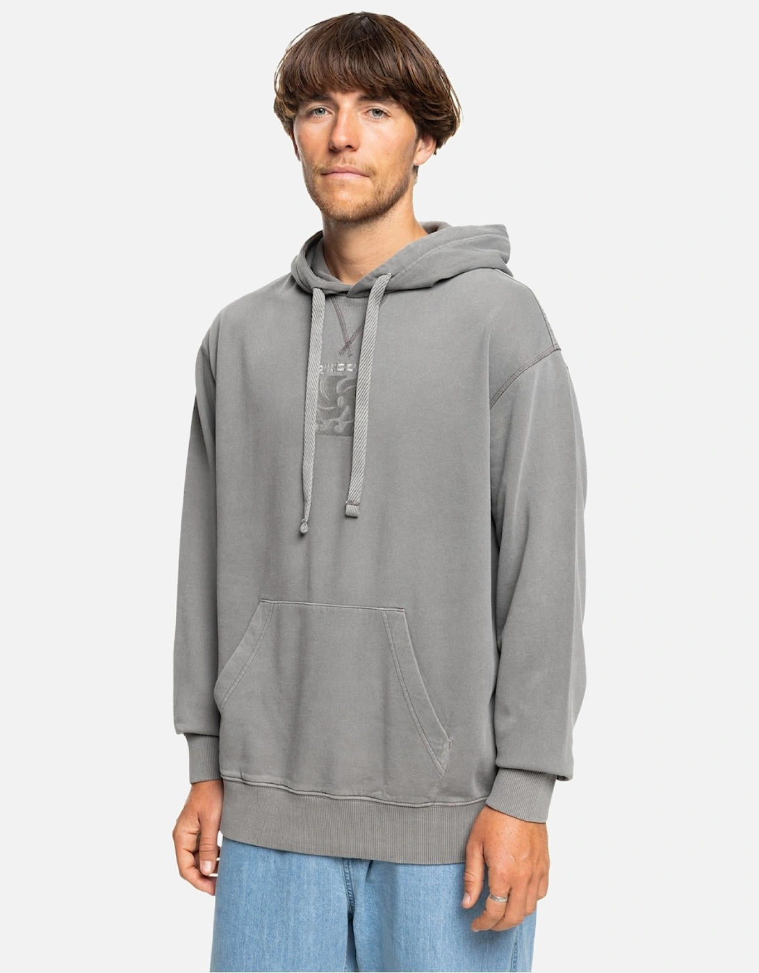 Mens Garment Dye Pullover Hoodie, 2 of 1