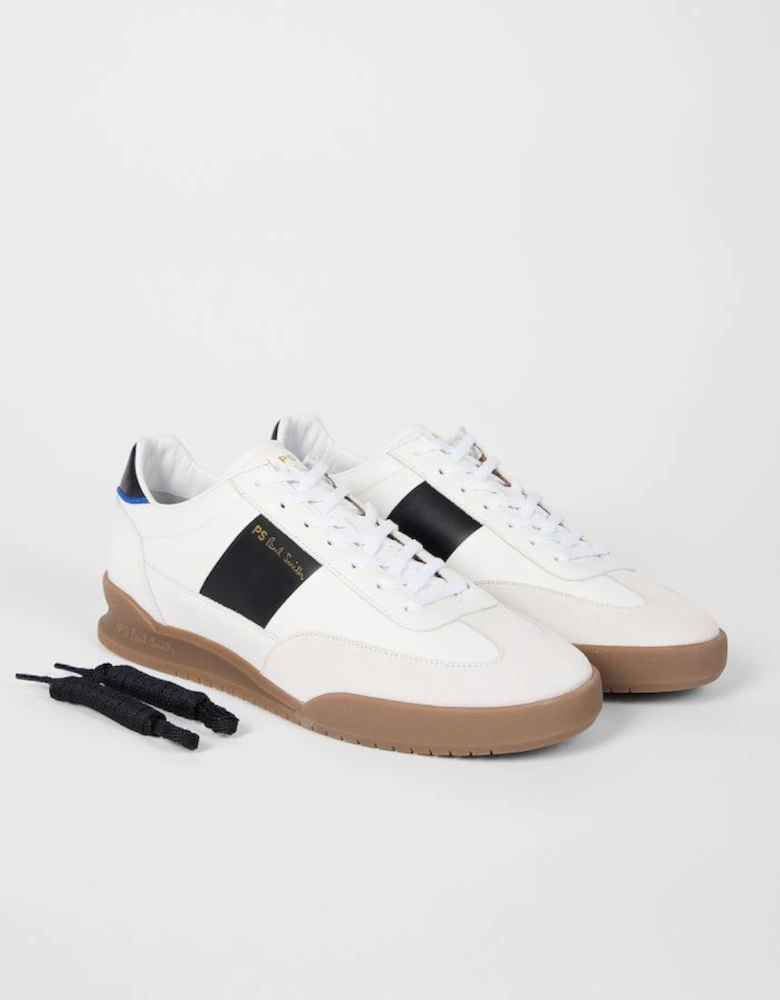 PS Dover White Black Side Panel Trainers 01 WHITE