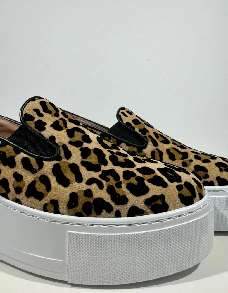 Leopard print Slip on trainers