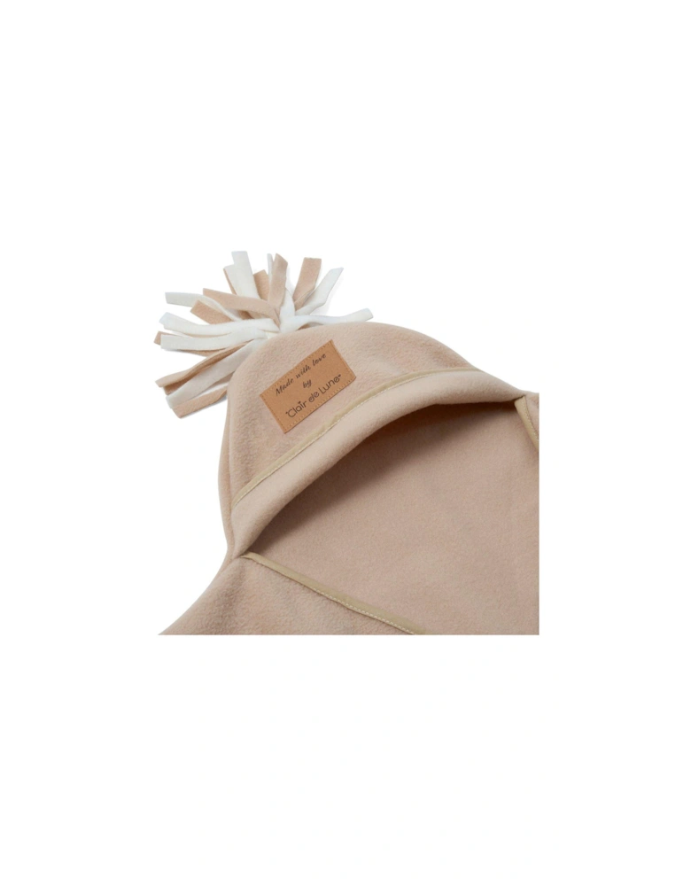 Star Fleece Baby Wrap Blanket (0-6 months) - Oatmeal