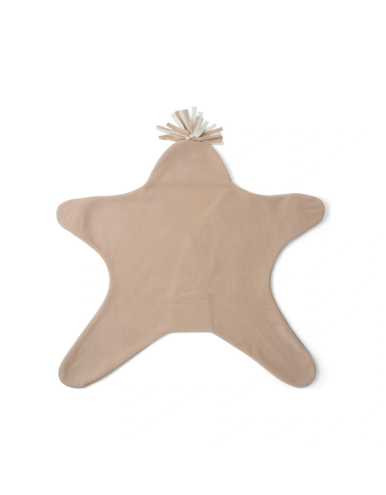 Star Fleece Baby Wrap Blanket (0-6 months) - Oatmeal