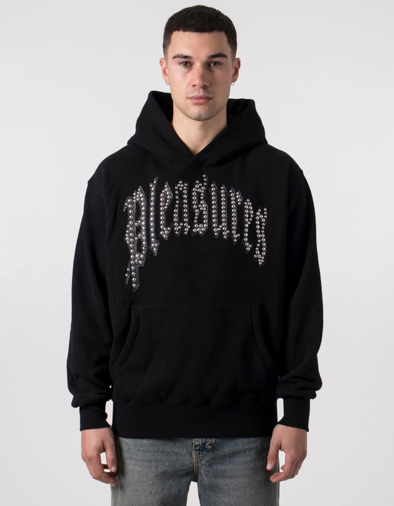 Relaxed Fit Twitch Studded Hoodie