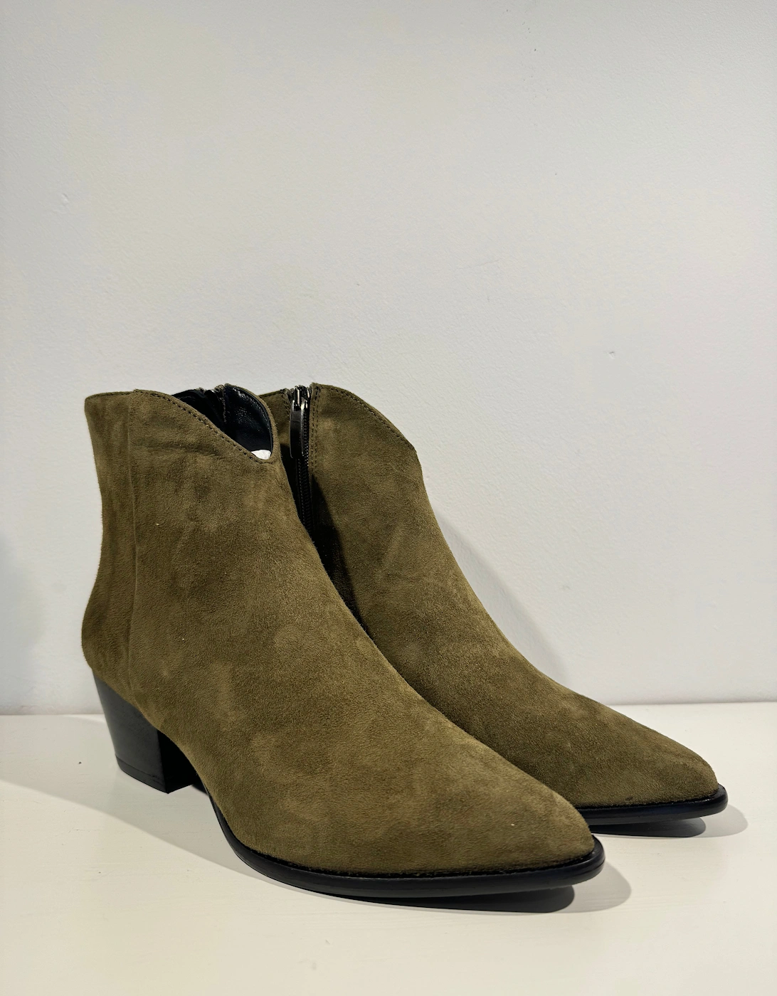 Khaki ankle boot